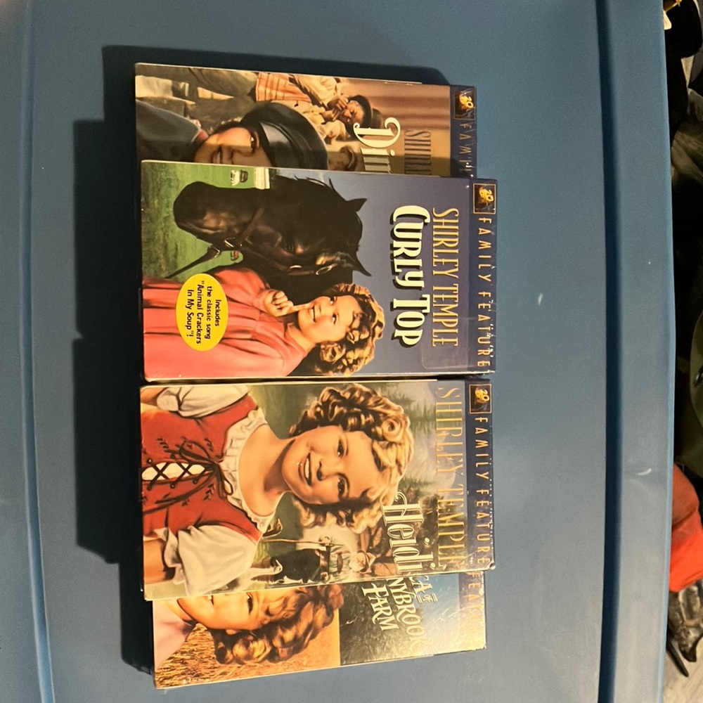 New in plastics Shirley Templeton series, VHS collection